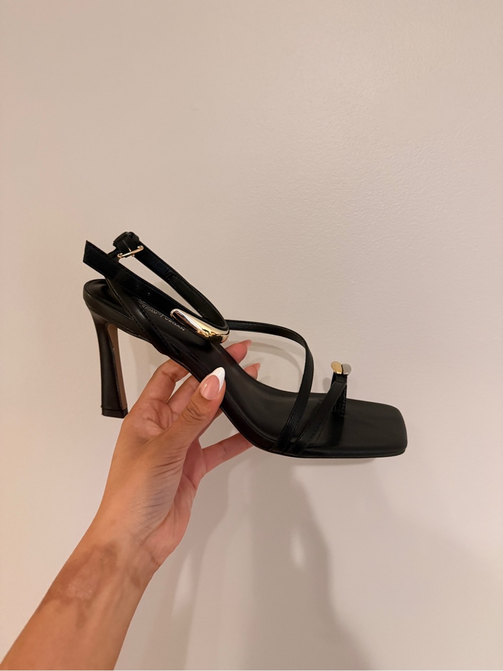Call It Spring Black Strappy High-Heel Sandals Size 10
